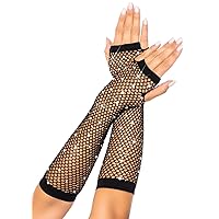 Leg Avenue Women's Triangle Net Fingerless Gloves