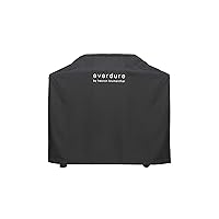 Everdure Grill Cover for Force 2-Burner Propane Gas Grill, Long Cover with Durable Velcro Straps, Waterproof Lining and 4 Season BBQ Grill Protection, Black, 46.3”L x 29.3”W x 42”H