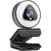 Streaming Webcam with Light - 1080P Autofocus HD USB Gaming Web Camera with Microphone for Computer Laptop Angetube Digital Zoom PC Camera for Desktop|Mac|Windows|Xbox|Twitch|Skype|Google Meet|Zoom