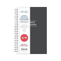 Blue Sky Undated Daily Planner, Flexible Cover, Twin-Wire Binding, 5.5