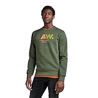 G-STAR RAW Men's Premium Graphic Crew Neck Sweatshirt