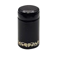 LD Carlson CW-8HSA-U365 1 X Black/Gold Grapes PVC Shrink Capsules for Wine Making - 30 per Bag
