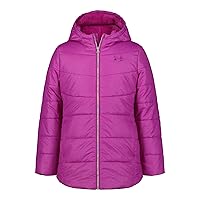 Under Armour Girls' Quilted Puffer Jacket, Front Pockets & Hooded Back, Mid-Weight & Water Repellent