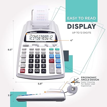 CATIGA New & Upgraded 2023 Printing Calculator Adding Machine 10 Key, Desktop Home Office Calculator with Paper Roll Print Out, Accounting Business Finance