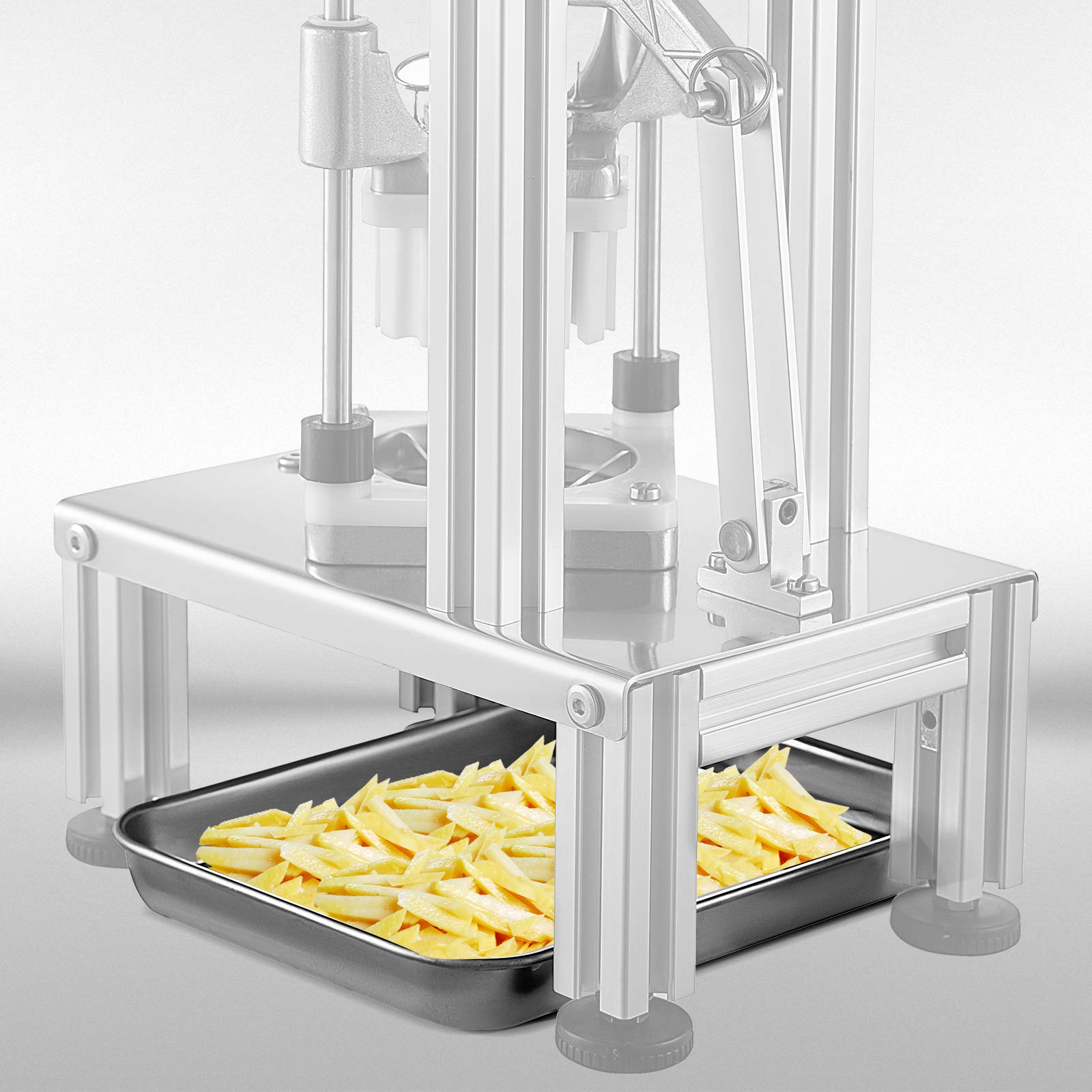 VEVOR Commercial Dicer of Vegetable Fruit in Stainless Steel and Aluminium, Cutter Attachment 4 Blades 1/4