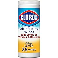 Clorox Disinfecting Wipes, Bleach Free Cleaning Wipes, Crisp Lemon, 35 Count (Package May Vary)