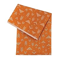 Bumkins Baby Splat Mat for Under High Chair, Babies Toddlers Eating Mess Mat, Waterproof Reusable Cloth for Arts and Crafts, Playtime Mat for Kids, Floors or Tables, Fabric 42inx42in, Boho Orange