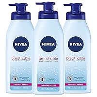 Breathable Nourishing Body Lotion Tropical Breeze, Body Lotion for Dry Skin, Pack of Three 13.5 Fl Oz Pump Bottle