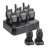 Retevis H-777 Walkie Talkie(8 Pack) with with 6-Way Multi Unit Charger(1 Pack)