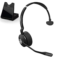 Jabra Engage 75 Wireless Headset, Mono – Telephone Headset with Industry-Leading Wireless Performance, Advanced Noise-Cancelling Microphone, Call Center Headset with All Day Battery Life,Black