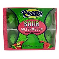 Peeps Sour Watermelon Chicks (1 Pkg of 10 Chicks)