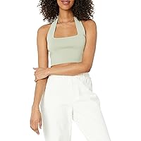 The Drop Women's Greta Fitted Square-Neck Halter Sweater Bralette