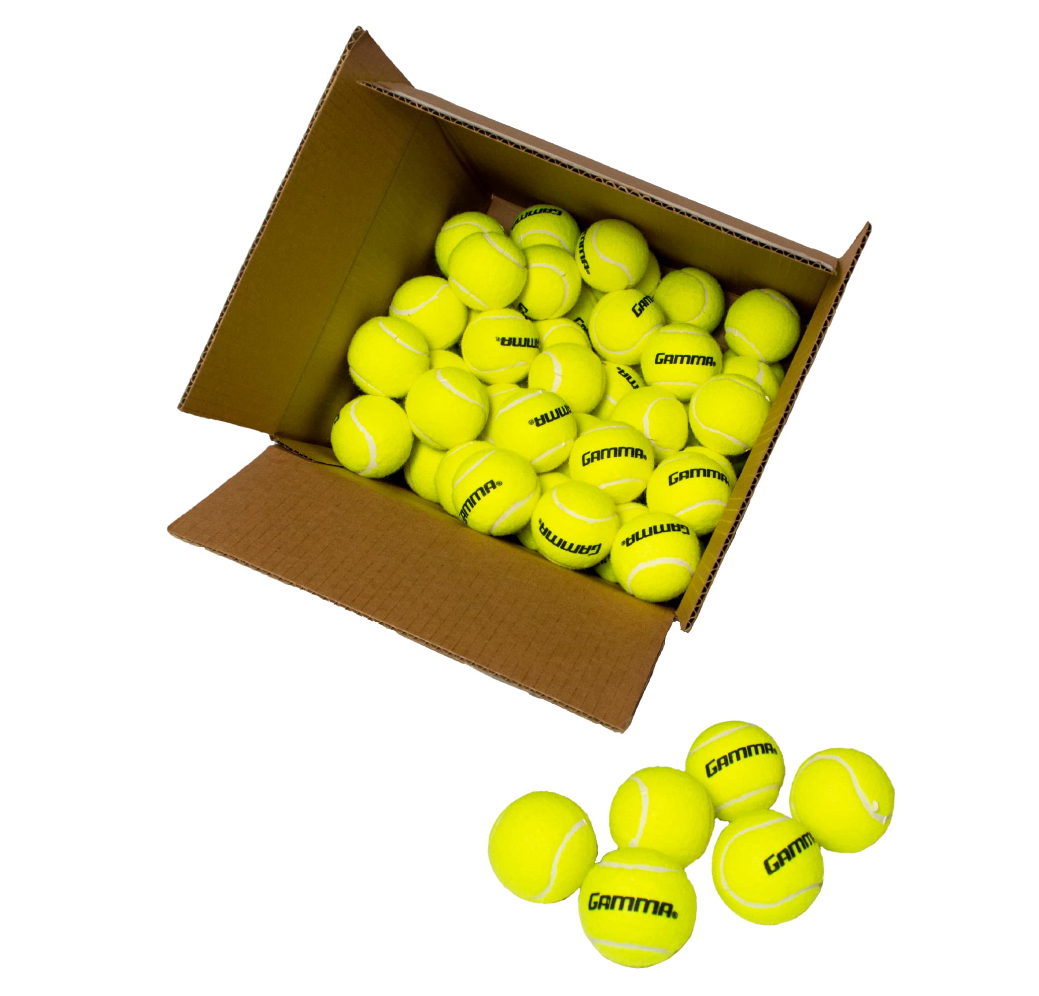 Gamma Sports Pressureless Tennis-Balls Box, Bulk Tennis Balls, Premium Tennis Accessories