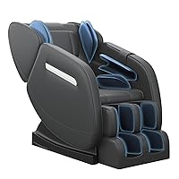 2024 Massage Chair, Full Body Zero Gravity with Shiatsu Massage Roller, 6 Auto Massage Mode, Heater, Foot Massage, Bluetooth, Black