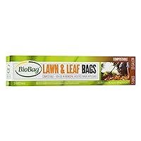 (USA) 100% Certified Compostable Lawn & Leaf Yard Waste Bags, 33 Gallon, 60 Count, Large Capacity and Weather Resistant