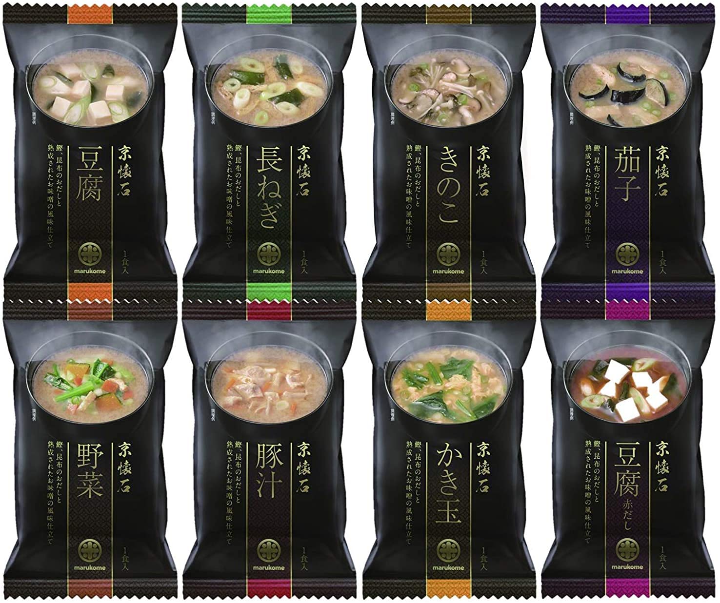 Soup　trên　Dried　Ingredients　[Marukome]　Fado　Kaiseki　Freeze　hãng　Mua　Assortment　Servings),　Miso　Includes　with　Meals　(8　16　chính　Types,　Each,　Box,　Soup　Nhật　Amazon　2023　Miso　Kyoto