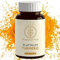 KappaVita Platinum Turmeric Curcumin with Bioperine Ginger and Glucosamine - Natural Joint & Healthy Inflammatory Support with 95% Standardized Curcuminoids for Maximum Potency & Absorption
