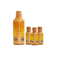 Vitafer L (16.9 Ounces), Multivitamin Supplement in Liquid Form, for Women and Men relieves Tiredness, Stress and Fatigue + 3-Pack of Vitafer L Gold Pocket Size 20 ml
