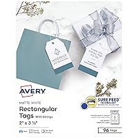 Avery Printable Blank Gift Tags with Sure Feed, 2