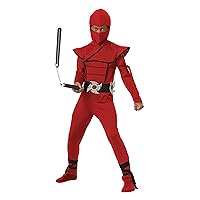 California Costumes Stealth Ninja Child Costume, Large Plus, Red/Black