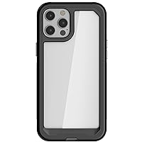 Ghostek Atomic Slim Compatible with iPhone 12 Case and iPhone 12 Pro Case (6.1 Inch) with Super Tough Protective Lightweight Aluminum Bumper iPhone12 5G and iPhone 12Pro 5G (2020) (Black)