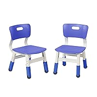 ECR4Kids Classroom Adjustable Chair, Flexible Seating, Blue, 2-Pack