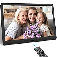 Digital Picture Frame, 10 Inch Digital Photo Frame with Remote Control, 1920x1080 HD IPS Screen, Slideshow, Video, Music, Photo Deletion, Non-WiFi SD Card, Easy to Use for Seniors