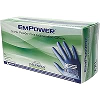 Adenna EPW449 Empower 8 mil Nitrile Powder Free Exam Gloves (Blue, XX-Large) Box of 90