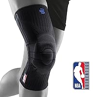 BAUERFEIND Knee Bandage Sports Knee Support NBA Unisex in Black, 1 Sports Knee Support for Basketball, Wearable on Right and Left Knee, Knee Brace