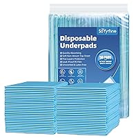 50 Count 22'' X 23'' Bed Pads Super Absorbent , Disposable Adults Incontinence Pads Leakproof, Hospital Nursing Underpads, Puppy Pee Training Pads