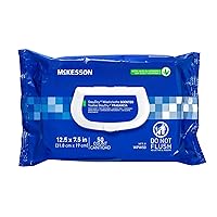 McKesson StayDry Disposable Wipe - Large Adult Body and Incontinence Washcloths with Aloe and Vitamin E, Alcohol-Free, 50 Wipes Per Pack