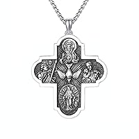 925 Sterling Silver Patron Necklace/Amulet Saint Medal Christmas Gifts for Men Women