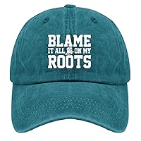 Blame It All On My Roots Hat for Women Baseball Cap Cool Washed Dad Hats Light Weight