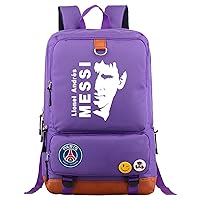 Teens Lionel Messi PSG Daypack Durable Bookbag-Football Star Laptop Rucksack Lightweight Travel Bag