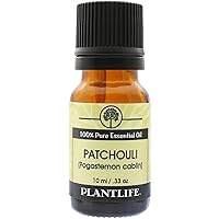 Plantlife Patchouli Aromatherapy Essential Oil - Straight from The Plant 100% Pure Therapeutic Grade - No Additives or Fillers - 10 ml