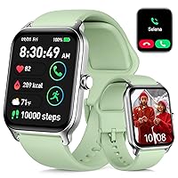 Smart Watches for Women, iOS Android Phones Compatible, Waterproof Fitness Tracker Smartwatches with Call, Alexa Voice, Heart Rate Monitoring, Sleep Tracking, 1.8 Inches (Green)