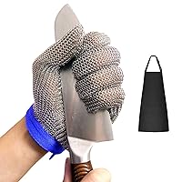 A9 Chainmail Glove, Cut Resistant Glove Stainless Steel Glove Butcher Glove for Cutting Meat Fish Filleting