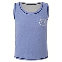 Kids Boys Girls Thermal Underwear Tops Thick Fleece Lined Tank Tops Camisole Vest Winter Warm Base Layer Tops