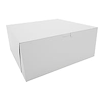 SCT White One-Piece Non-Window Bakery Boxes, 12 x 12 x 5, White, Paper, 100/Carton