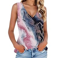 Tank Top for Women Printing Baggy Sleeveless Women's Fashion Vests V-Neck Cozy Womens Fashion Tops