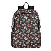 ALAZA Butterflies Painted in Watercolor Lightweight Trips Hiking Camping Rucksack Pack