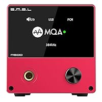 S.M.S.L M500 DAC Headphone Amp Supports MQA decoding ES9038PRO D/A chip USB Uses XMOS XU-216 with Remote Control (Red)