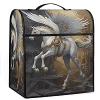 Flying Winged Pegasus Space (07) Coffee Maker Dust Cover Mixer Cover with Pockets and Top Handle Toaster Covers Bread Machine Covers for Kitchen Cafe Bar Home Decor