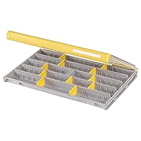 Plano EDGE 3700 Premium Thin Tackle Utility Box, Clear and Yellow, Waterproof and Rust-Resistant Bait and Tackle Box Storage Organization