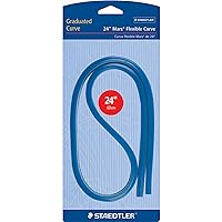 Staedtler Flexible Curve with Inch and Metric Scale Markings, 24 Inch/60cm, 97160-24BK
