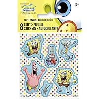 Unique SpongeBob SquarePants Sticker Sheets - Assorted Designs, 8 Pcs