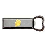 Cheese Stainless steel bottle opener and fridge magnet