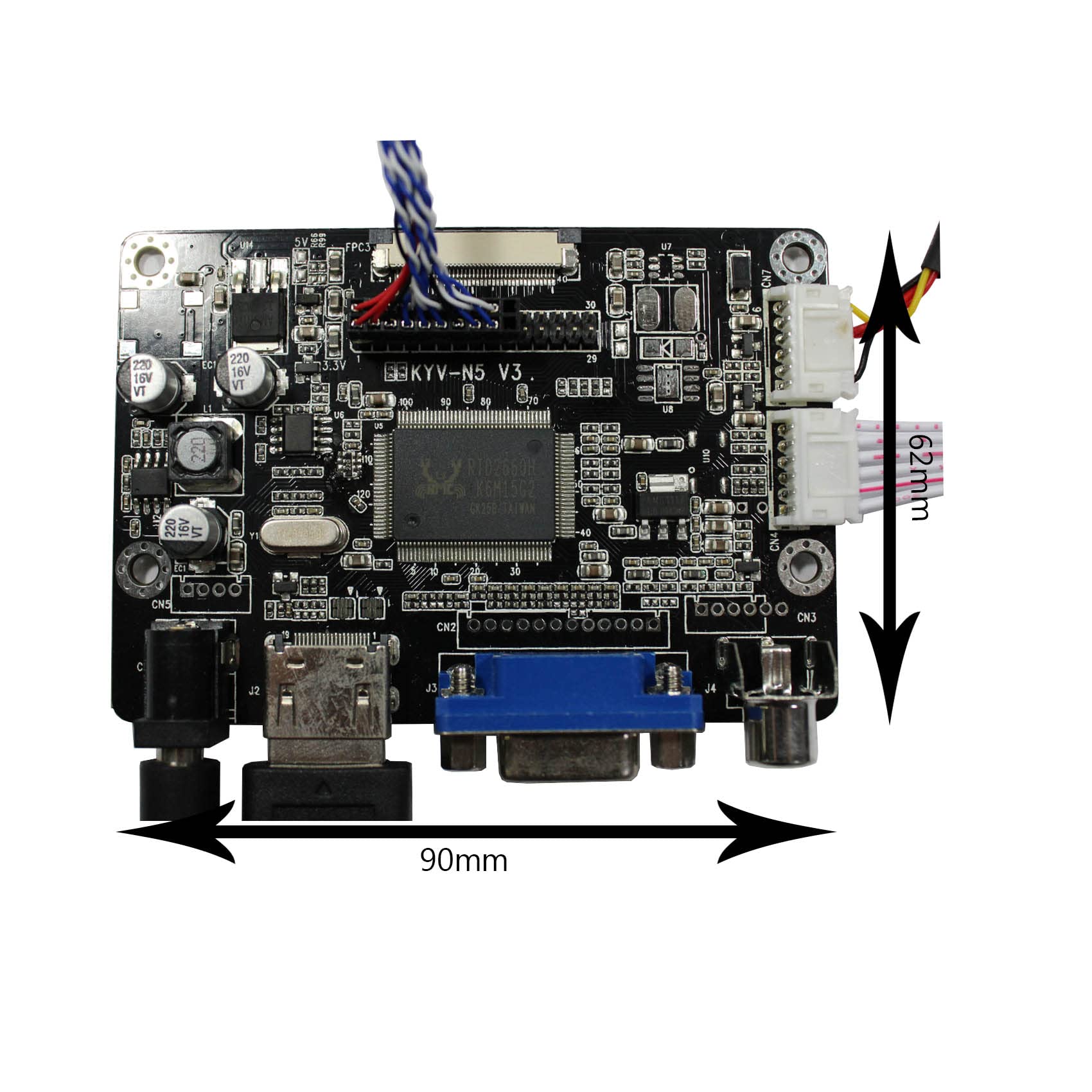 VSDISPLAY 10.4 Inch IPS 1024x768 LCD Screen 600Nits Display Panel with HD-MI VGA AV LCD Controller Board KYV-N5 V3