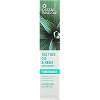 Desert Essence, Tea Tree Oil & Neem Toothpaste, Wintergreen, 6.25 oz (Pack of 1)