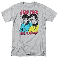 Star Trek Men's Kirk N Spock T-Shirt Grey